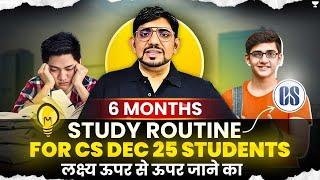 *FREE* 6 Months Study Routine for December'25 Attempt | LAKSHYA GROUP FOR DEC'25 ATTEMPT