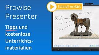 Hier finden Sie Tipps und kostenlose Unterrichtsmaterialien für die Lernsoftware Presenter