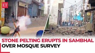 Sambhal mosque row: Stone-pelting erupts over mosque survey; police use tear gas