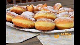 Krafne recept Krofne Krapfen Donuts recipe - Sašina kuhinja