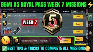 A5 WEEK 7 MISSION | BGMI WEEK 7 MISSIONS EXPLAINED | A5 ROYAL PASS WEEK 7 MISSION | C6S16 WEEK 7