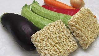 УЖИН БЕЗ ЗАМОРОЧЕК!!! Мивина и немного овощей - Просто но ОЧЕНЬ ВКУСНО!
