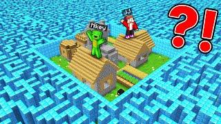 JJ and Mikey Survive in VILLAGE Inside DIAMOND MAZE in Minecraft - Maizen