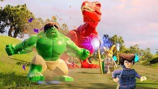 Lego Marvels Avengers How to Unlock Devil Dinosaur / Help Moon Boy Hide Devil Dinosaur