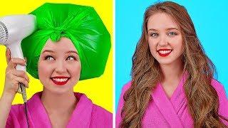 SMART AND EASY GIRLY HACKS || Cool Hair And Make Up Ideas For Girls by 123 GO!