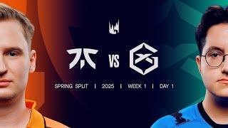 FNC v GX | 2025 LEC Spring | Week 1 Day 1 | Fnatic vs. GIANTX Game 1