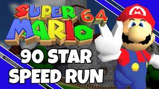 NEW PB! 90 Star Speed Run | Super Mario 64 | PB - 2:11:21