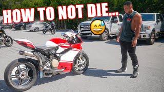 BEGINNER MOTORCYCLE RIDER Survival Tips  | Panigale V4 SP2