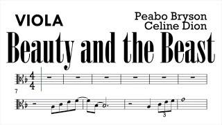 Beauty and the Beast Duet Viola Sheet Music Backing Track Play Along Partitura