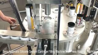 Semi Automatic Cartridge Filler for Silicon Grease Calk with Press