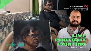 Live portrait demo by Artist Akshay Ajai Pai in oil painting | organised by KALAARAMBH