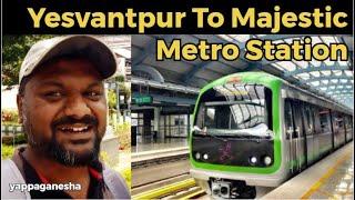 Yeshwantpur to Majestic Metro Station | Namma Metro Fare & Route Bengaluru | #nammametro