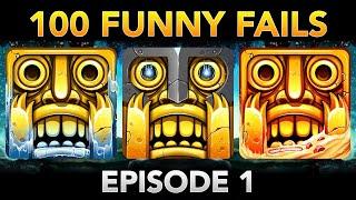 Temple Run 2 100 FUNNY FAILS (Episode 1) | Sky Summit, Frozen Shadows, Blazing Sands