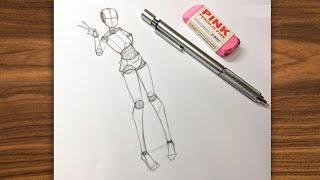 Tutorial drawing anime Full body  for beginners (ANATOMY) | LESSON  3 | Draw so easy Anime