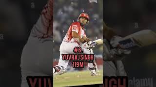 Top10 longest sixes in IPL history #hpm creation #shorts