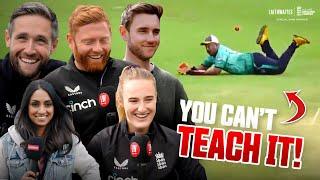 ENGLAND CRICKETERS react to VILLAGE CRICKET | Jonny Bairstow, Chris Woakes, Stuart Broad & more!