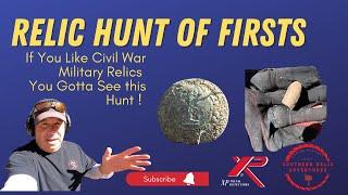 Relic Hunt of Firsts - Civil War Military Relics Found where Confederates Dropped Them !