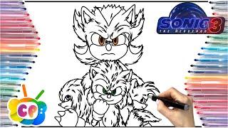 Sonic 3 trailer/ Sonic 3 coloring page / Sonic the Hedgehog