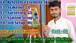 Leica Total Station Full Tutorial | How To Resection In Leica Total Station | How To Setup Job Leica