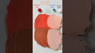 How to create pale salmon color? #art #artist #satisfying #colors #acrylicpainting #colormixing