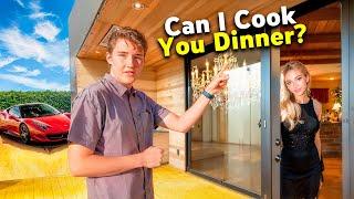 Asking MILLIONAIRES If I Can COOK Them Dinner?! (inside their home)