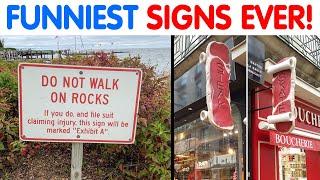 FUNNIEST & DUMBEST Signs That You Must See...