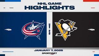 NHL Highlights | Blue Jackets vs. Penguins - January 7, 2025