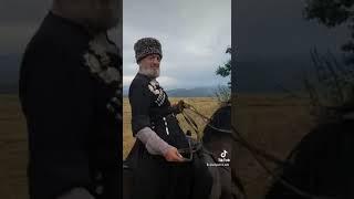 horse trip in honor of 100 years of Kabardino Balkaria. 500 Circassian horseman .