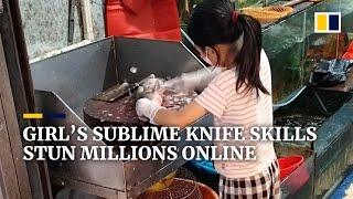 Chinese girl’s sublime knife skills stun millions online