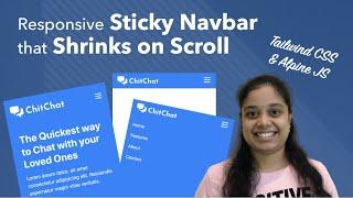 Responsive Sticky Navbar that Shrinks on Scroll with Tailwind CSS & Alpine JS