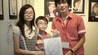 Drawing Caricature First Time At The Mines Book Fairs By Caricature Artist Malaysia - Triton Lim