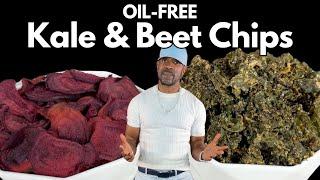 Easy Healthy Vegan Oil-Free Snacks- Kale & Beet Chips