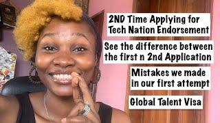 Mistakes That got Us Rejected for Tech Nation Endorsement | First Application vs  2ND Application