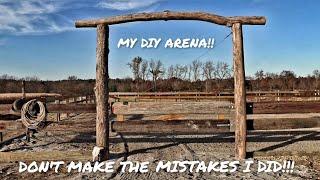 HOW I BUILT MY HORSE ARENA!! #horse #horsetraining #excavation