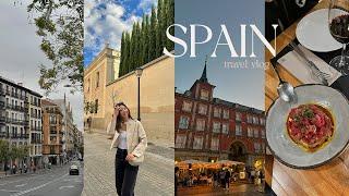 spain vlog | exploring madrid, tapas, plaza mayor, coffee & pastry shops, must try eats!