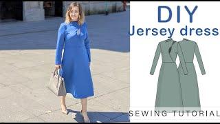 How to make an elegant jersey dress (Nunzia dress from Vikisews patterns)