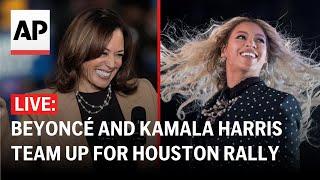 LIVE: Beyoncé and Kamala Harris team up for rally in Houston, Texas