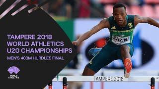 Men's 400m Hurdles Final - World Athletics U20 Championships Tampere 2018