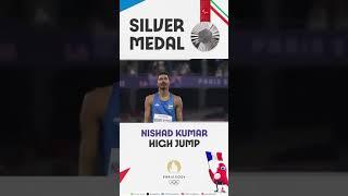 Mr. Nishad Kumar Won Silver Medal in Men's High Jump T47, of 2.04m at the Paris 2024 Paralympics! 
