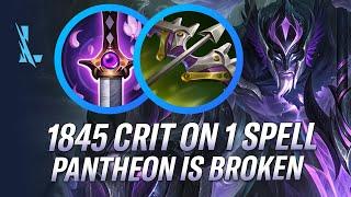 1845 CRIT WITH ONE SPELL! *NEW* OVERBUFFED PANTHEON IS A CHEAT CODE! | RiftGuides | WildRift