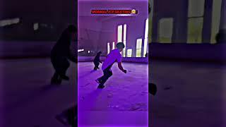 Boy normal ice skating vs Boy Brutal ice skating #edit #trollface #troll