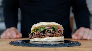 The Spicy Cumin Lamb Burger, an Anthony Bourdain Favorite.