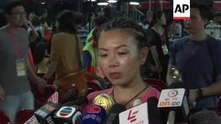 Bun scrambling at Cheung Chau Bun Festival