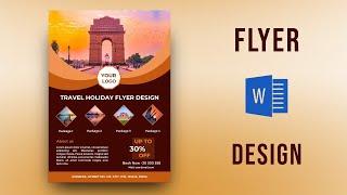 MS Word Flyer Design Tutorial | Printable Flyer Design in Microsoft Word | MS Word Tutorial