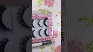 CALAILIS False Eyelash 3D Effect Faux Mink Fake False Eyelash Long Natural Eyelashes 3 Pairs 