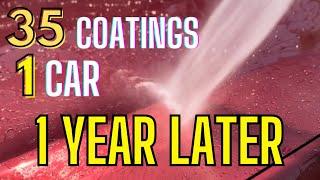 35 Ceramic Coatings on 1 Car- 12 Months Later + Washing In Direct Sunlight With Quivr Rogue Soap!