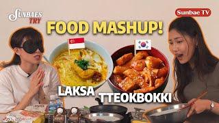 Laksa Korean Tteokbokki! Korean Food Mashup by Avatar Cook  | Sunbaes Try