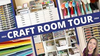 Craft Room Tour 2024! AMAZING Organization Ideas with IKEA and Amazon#crafts #organization