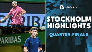 Rublev Takes On Wawrinka; Dimitrov, Paul & More Feature | Stockholm 2024 Quarter-Finals Highlights