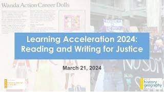 UCLA HGP Learning Acceleration: Reading and Writing for Justice - March 21, 2024